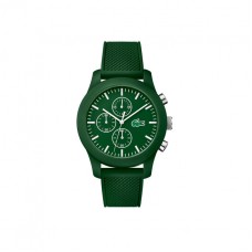 LACOSTE.12.12 CHRONOGRAPH WATCH WITH GREEN SILICONE STRAP